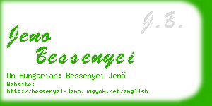 jeno bessenyei business card
